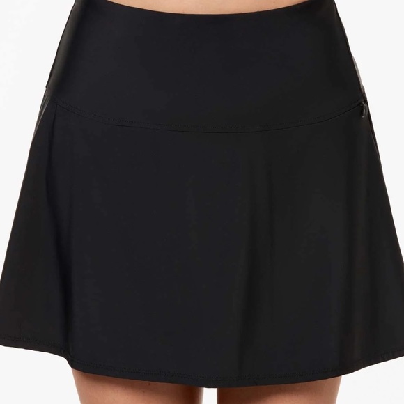 🆕 Miracle Suit Fit & Flair Swim Skirt with Zip Pocket Size 8 Black - Picture 2 of 11